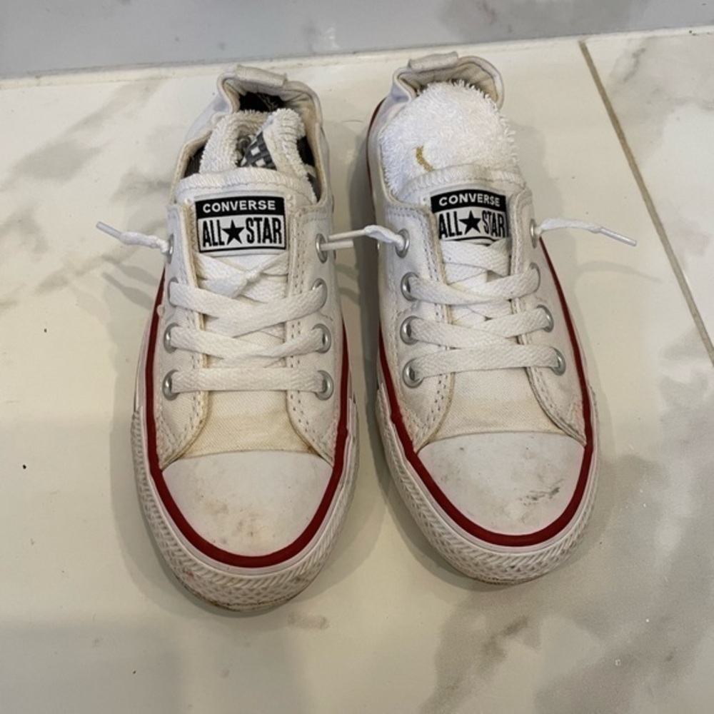 All Star Converse | Chuck Taylor Shoreline Classic Slip On White Sneakers - Picture 5 of 17